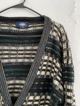 Load image into Gallery viewer, Vintage 90s Textured Plaid Print Cozy Knit Cardigan