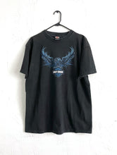 Load image into Gallery viewer, Vintage Y2K Black and Blue Eagle Design Harley-Davidson Tee