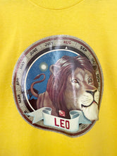 Load image into Gallery viewer, Vintage 70s Yellow Glittery Leo Zodiac Sign Tee