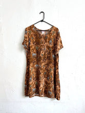 Load image into Gallery viewer, Vintage 90s Brown Safari Print Shirtdress