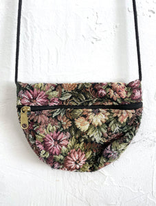 Vintage Tapestry Style Floral Print Crossbody Mini Purse