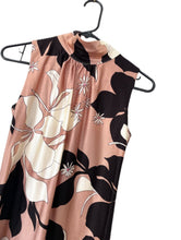 Load image into Gallery viewer, Vintage 70s Floral Print Sleeveless Turtleneck Maxi Dress