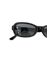 Load image into Gallery viewer, Vintage 90s Small Black Dark Tinted Sunglasses