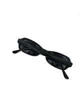 Load image into Gallery viewer, Vintage 90s Small Black Dark Tinted Sunglasses