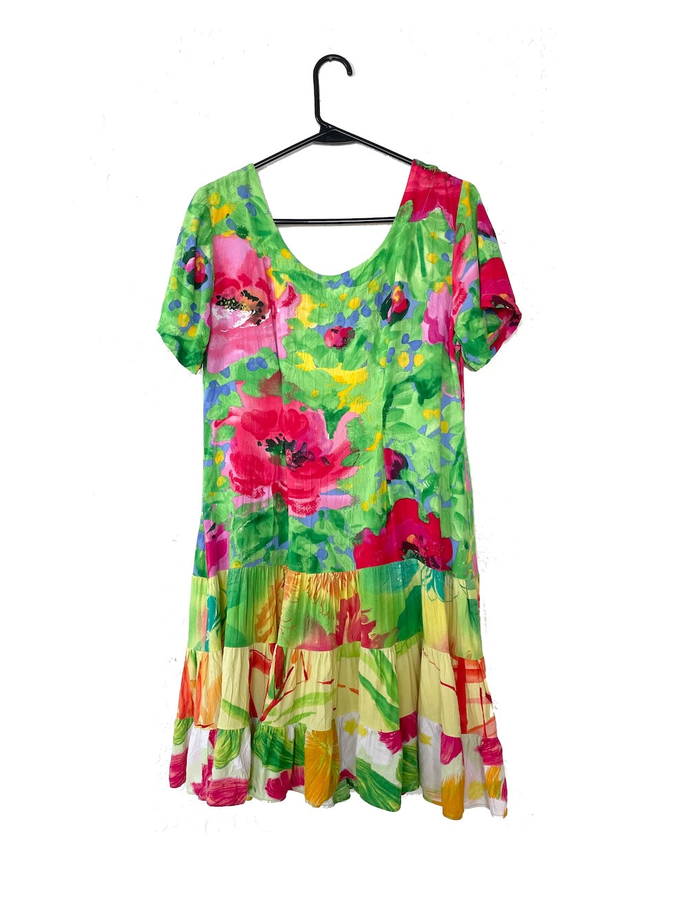 Vintage 90s Colorful Floral Print Drop Waist Babydoll Dress Total Recall Vintage Vintage 90s Colorful Floral Print Drop Waist Babydoll Dress Total Recall Vintage