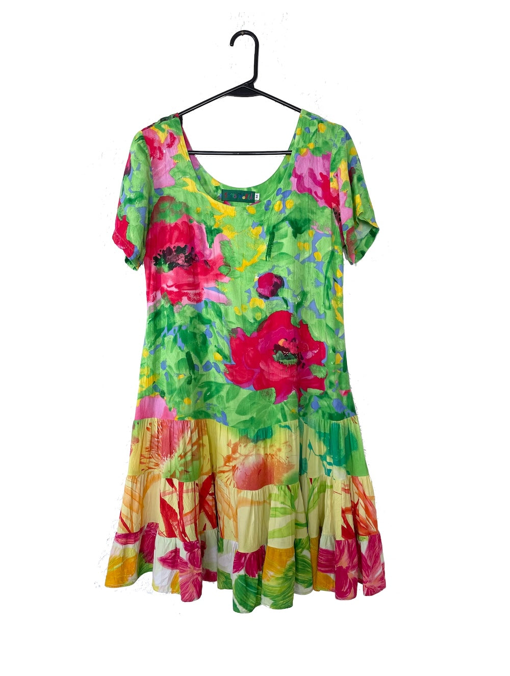 Vintage 90s Colorful Floral Print Drop Waist Babydoll Dress Total Recall Vintage Vintage 90s Colorful Floral Print Drop Waist Babydoll Dress Total Recall Vintage