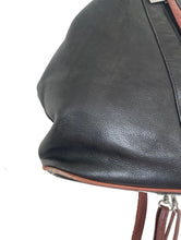 Load image into Gallery viewer, Vintage 90s Black and Brown Leather Backpack
