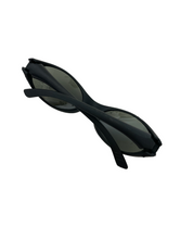 Load image into Gallery viewer, Vintage Y2K Black Wraparound Sunglasses 2000s Rave Retro