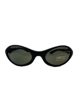 Load image into Gallery viewer, Vintage Y2K Black Wraparound Sunglasses 2000s Rave Retro