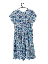 Load image into Gallery viewer, Vintage 70s Long Blue Floral Print Dress