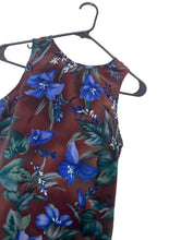 Load image into Gallery viewer, Vintage 90s Brown and Blue Floral Print Shift Dress