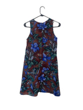 Load image into Gallery viewer, Vintage 90s Brown and Blue Floral Print Shift Dress
