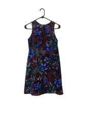 Load image into Gallery viewer, Vintage 90s Brown and Blue Floral Print Shift Dress
