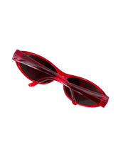 Load image into Gallery viewer, Vintage Y2K Red and Blue Wraparound Sunglasses Rave 2000s