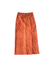 Load image into Gallery viewer, Vintage 90s Tan Buckle Front Maxi Skirt with Slit-- Size Medium