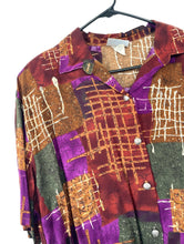 Load image into Gallery viewer, Vintage 90s Patchwork Print Button Down Top