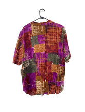 Load image into Gallery viewer, Vintage 90s Patchwork Print Button Down Top