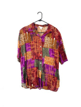 Load image into Gallery viewer, Vintage 90s Patchwork Print Button Down Top