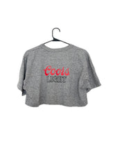 Load image into Gallery viewer, Vintage 80s Coors Thumb Wrestling Challenge Cropped Tee