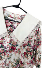 Load image into Gallery viewer, Vintage 90s Floral Print Lace Collar Maxi Dress Oversized Retro