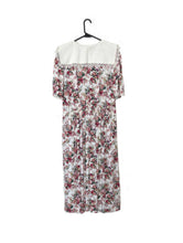 Load image into Gallery viewer, Vintage 90s Floral Print Lace Collar Maxi Dress Oversized Retro