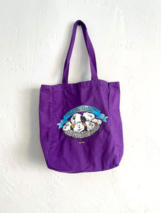 Vintage Y2k Purple Snoopy Family Tote Bag