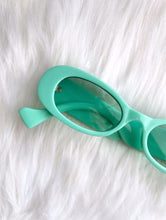 Load image into Gallery viewer, Barbie Girl Skinny Oval Green Tinted Sunglasses