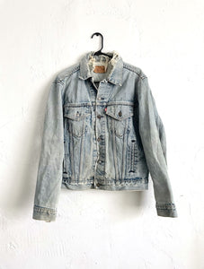 Vintage 90s Distressed Light Wash Levi's Denim Jacket