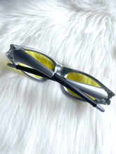 Load image into Gallery viewer, Vintage Y2K Silver and Yellow Wraparound Sunglasses