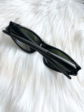 Load image into Gallery viewer, Vintage Y2K Black Wraparound Sunglasses Rave 2000s