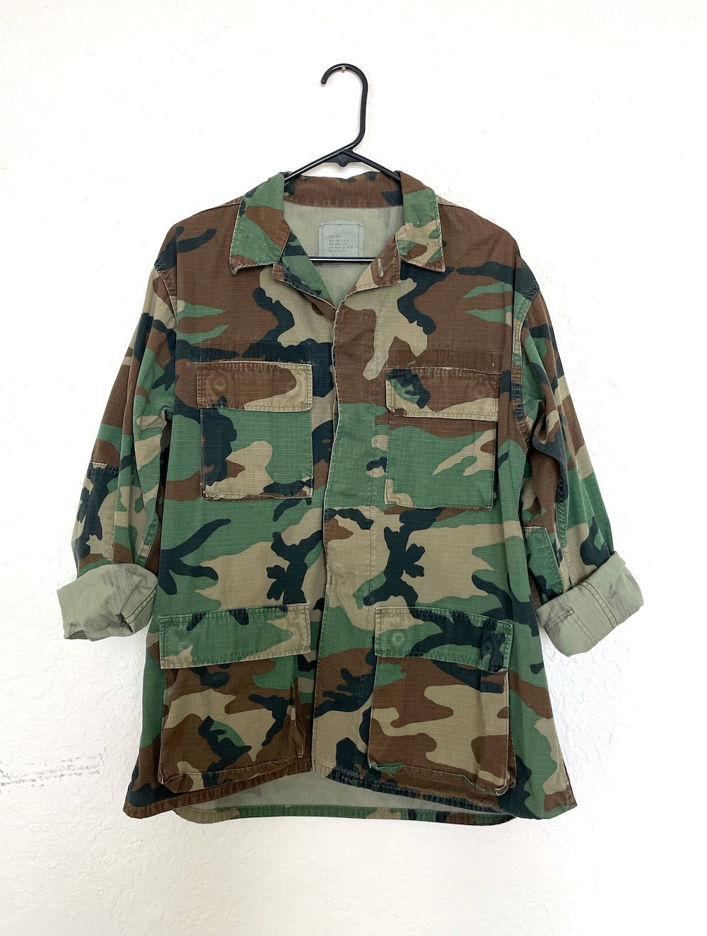 Vintage Camouflage Print Army Jacket Size Small Medium