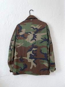 Vintage Camouflage Print Army Jacket - Size Small