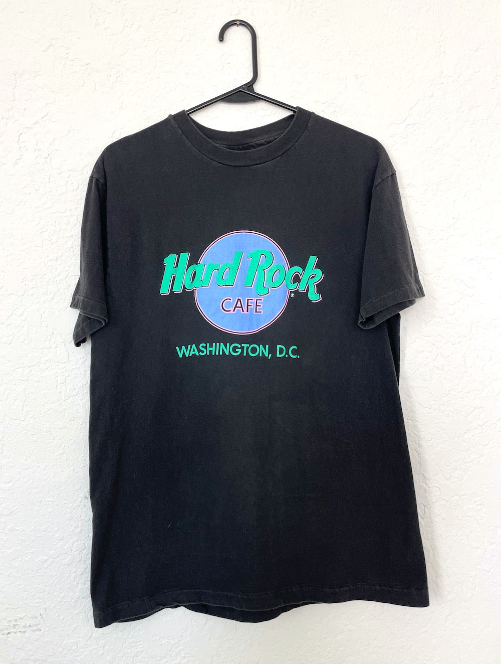 Vintage 90s Hard Rock Cafe Washington DC Neon Tee