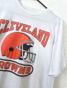 Vintage 90s Cleveland Browns Helmet Tee NFL Retro Football Sports