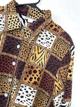 Load image into Gallery viewer, Vintage 90s Silky Animal Print Button Down Blouse
