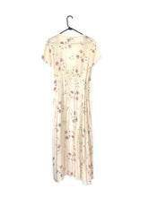 Load image into Gallery viewer, Vintage 90s Pale Yellow Long Floral Print Wrap Dress