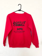 Load image into Gallery viewer, Vintage 80s Red Raglan Horse Carriage Design Sweatshirt