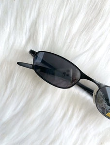 Vintage Y2k Black Reflective Tinted Sunglasses