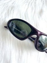 Load image into Gallery viewer, Vintage Y2K Dark Purple Wraparound Sunglasses