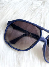 Load image into Gallery viewer, Vintage 80s Matte Blue Aviator Sunglasses Retro
