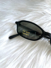 Load image into Gallery viewer, Vintage 90s Small Matte Black Dark Tinted Sunglasses