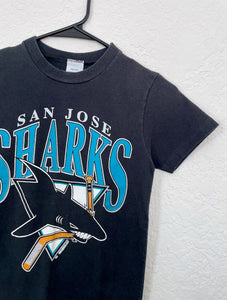 Vintage 90s San Jose Sharks Tee -- Size Extra Small nhl hockey