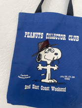 Load image into Gallery viewer, Vintage 90s Blue Peanuts Spike Design Mini Tote Bag Snoopy Cartoon 1990s