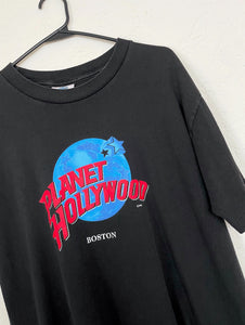 Vintage 90s Planet Hollywood Boston Planet Design Tee