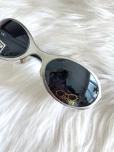 Load image into Gallery viewer, Vintage Y2K Silver Oval Dark Tinted Sunglasses