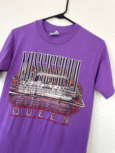 Load image into Gallery viewer, Vintage 80s Purple Mississippi Queen Riverboat Tee