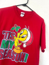 Load image into Gallery viewer, Vintage 90s Tweety Bird Christmas Tee