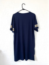 Load image into Gallery viewer, Vintage 90s Metallic Gold Santorini Greece Shirtdress dress tourist