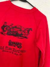 Load image into Gallery viewer, Vintage 80s Red Raglan Horse Carriage Design Sweatshirt