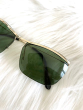 Load image into Gallery viewer, Vintage 80s Gold Trim Dark Tinted Sunglasses glam retro 